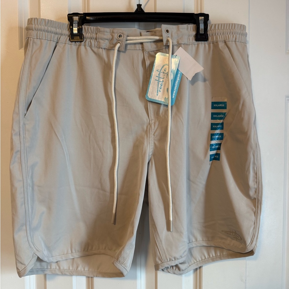 NWT Reel Life Mens Tan Boardwalk Shorts XXL